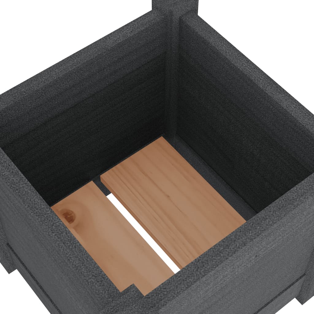 Vrtne sadilice 2 kom sive 31 x 31 x 31 cm od masivne borovine