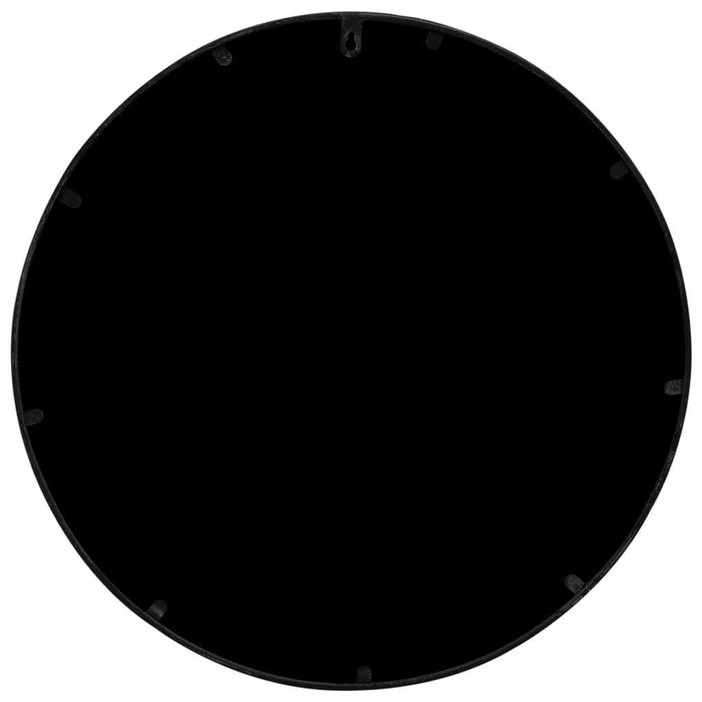 Ogledalo crno 60 x 3 cm željezno okruglo za unutarnju upotrebu