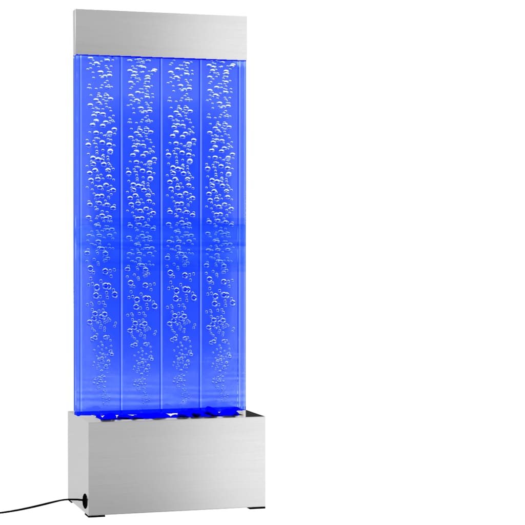 Stup s mjehurićima s RGB LED nehrđajući čelik i akril 110 cm