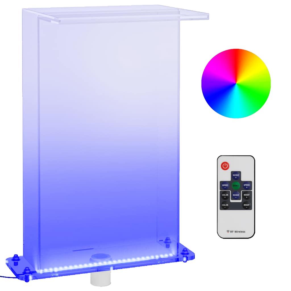 Fontana za bazen s RGB LED svjetlima akrilna 51 cm