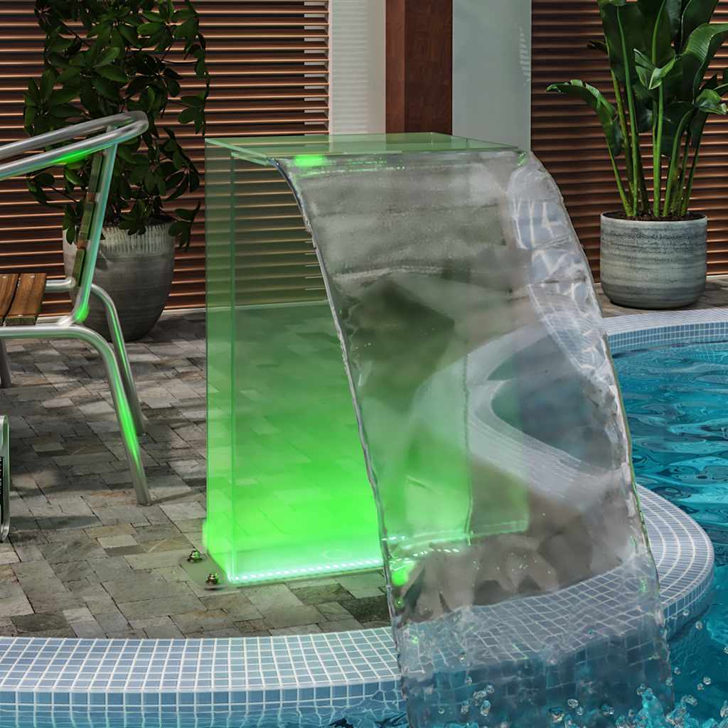 Fontana za bazen s RGB LED svjetlima akrilna 51 cm