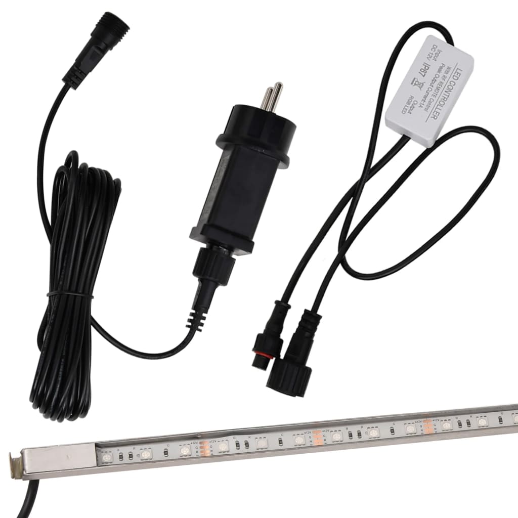 Prelijevajući vodopad RGB LED od nehrđajućeg čelika 60 cm