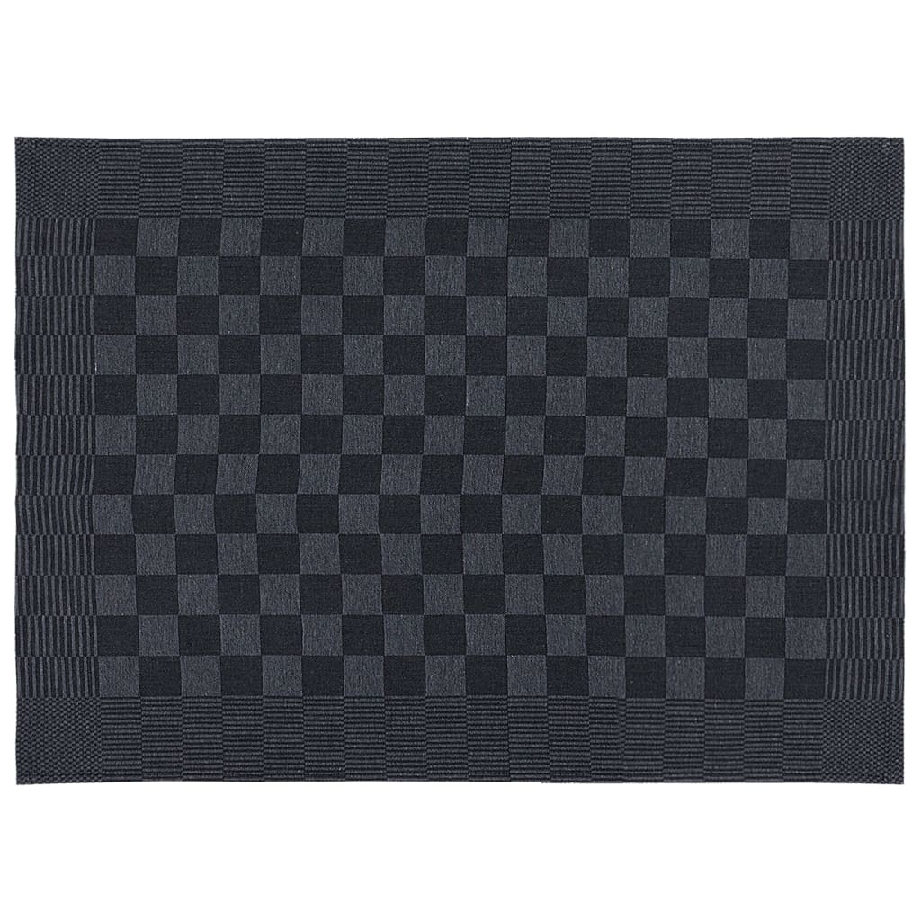 Set ručnika od 10 komada crno-sivi pamučni