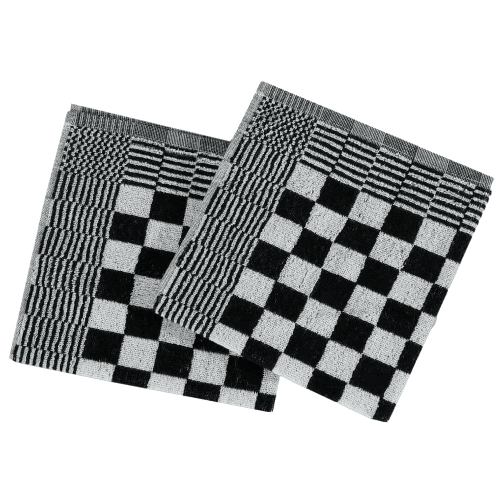 Set ručnika od 10 komada crno-bijeli pamučni