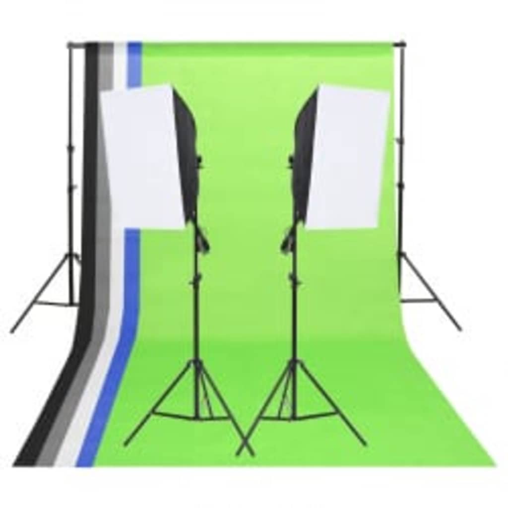 Fotografska oprema sa setom svjetala, pozadinom i reflektorom