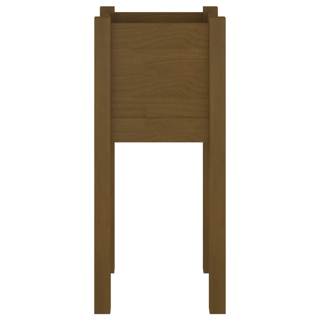 Vrtna sadilica smeđa boja meda 31x31x70 cm od masivne borovine