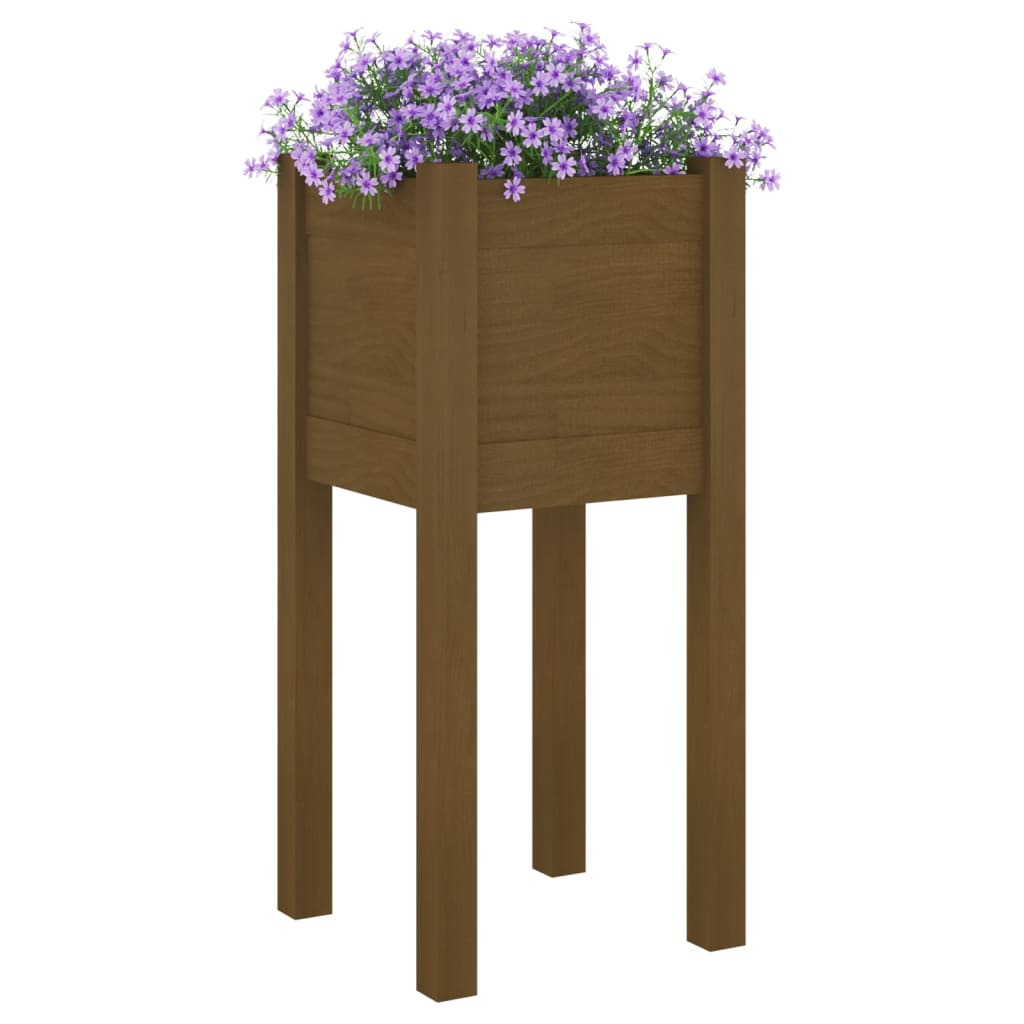Vrtne sadilice 2 kom boja meda 31x31x70 cm od masivne borovine