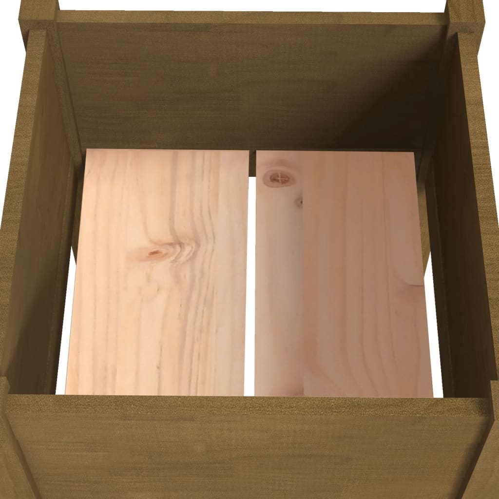 Vrtne sadilice 2 kom boja meda 50 x 50 x 70 cm masivna borovina