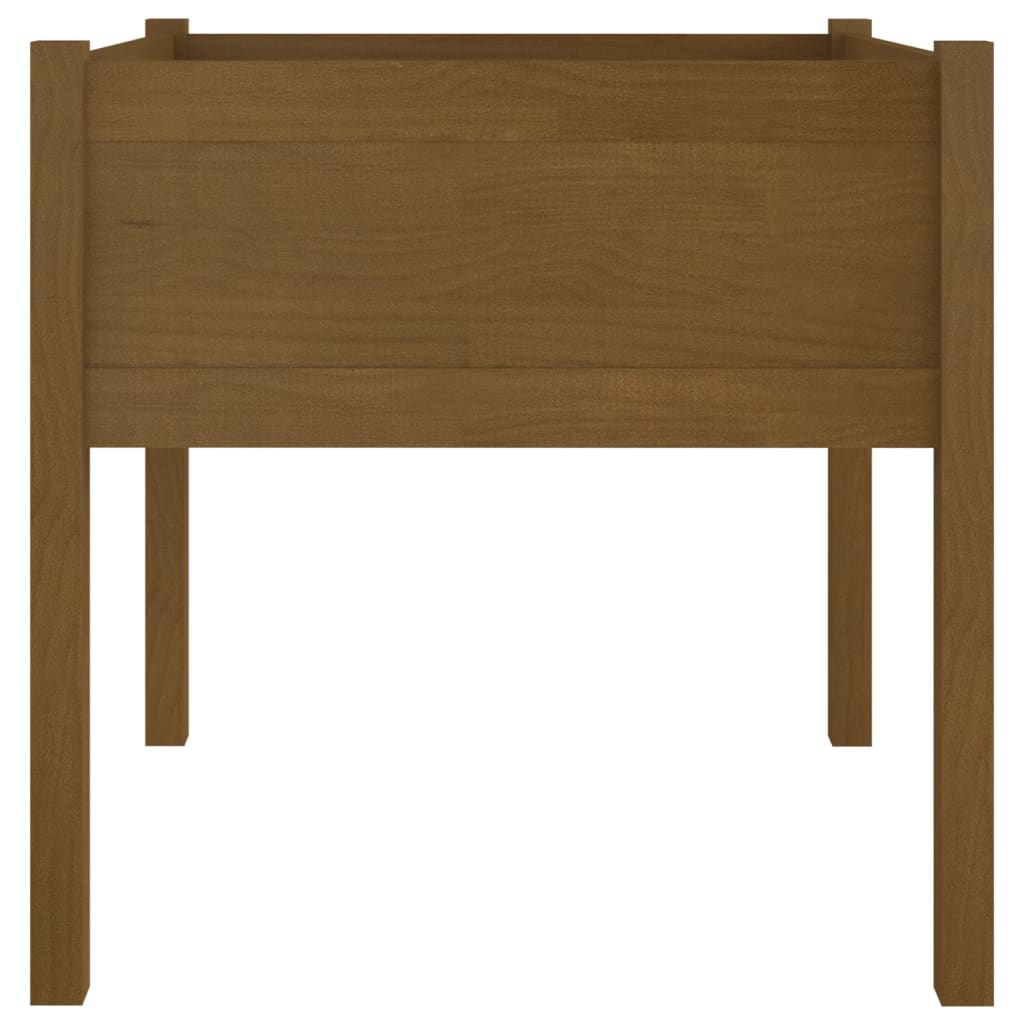 Vrtne sadilice 2 kom boja meda 70 x 70 x 70 cm masivna borovina