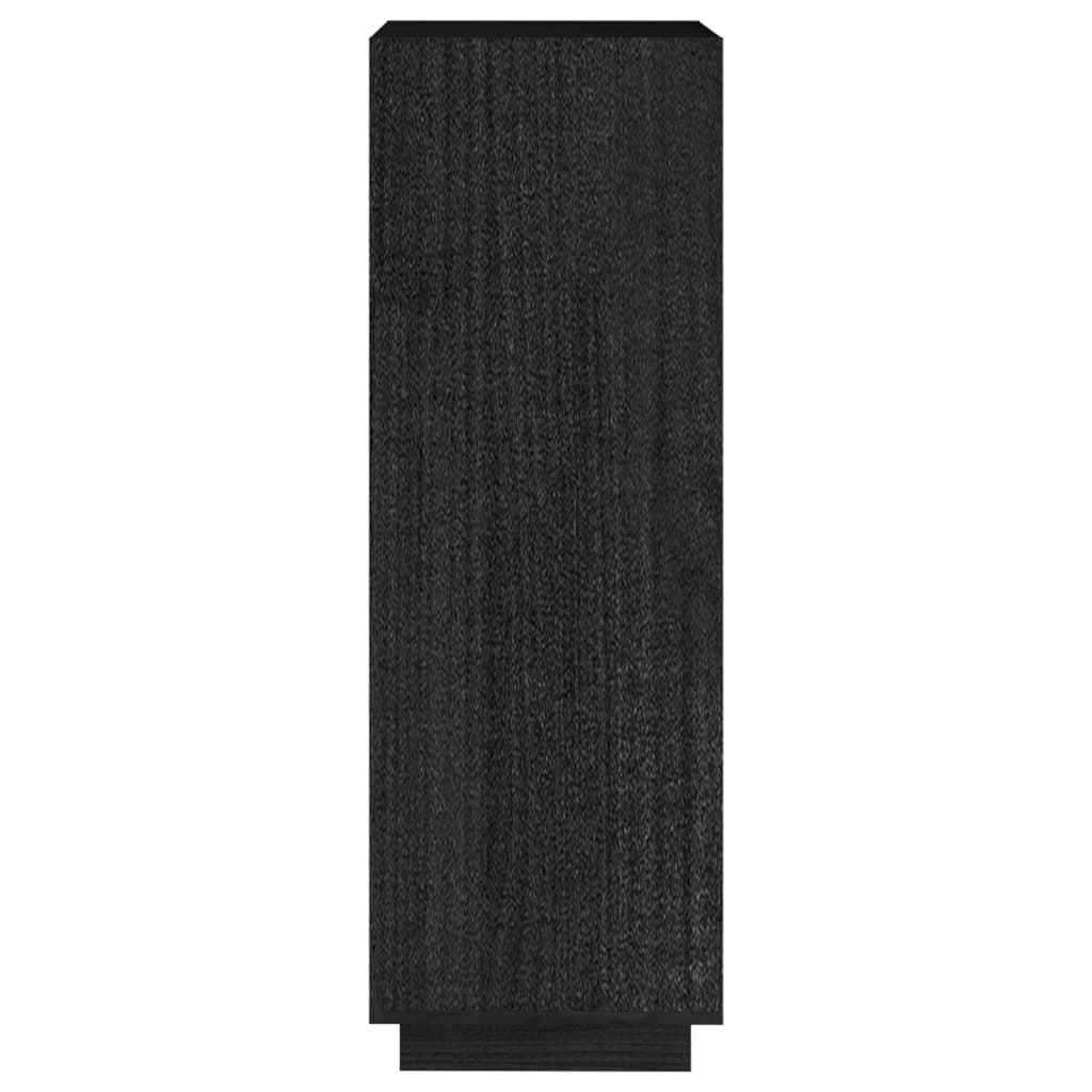 Ormarić za knjige / sobna pregrada crni 40x35x103 cm borovina