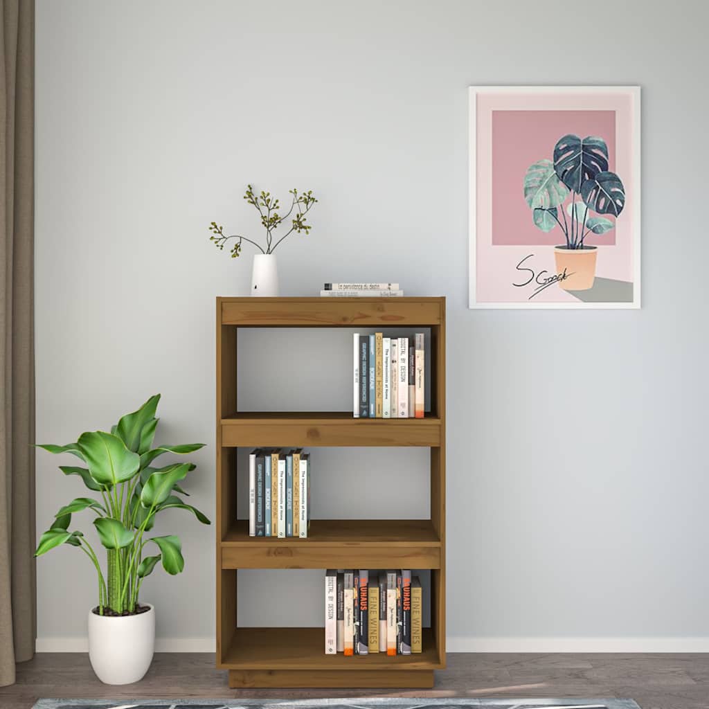 Ormarić za knjige / pregrada boja meda 60x35x103 cm borovina