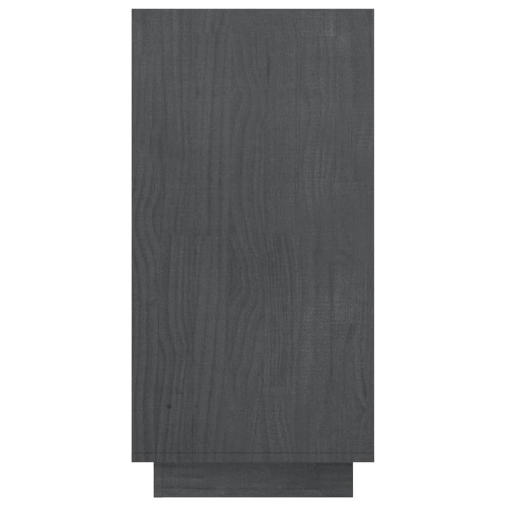 Ormarić za knjige sivi 80x35x71 cm od masivne borovine