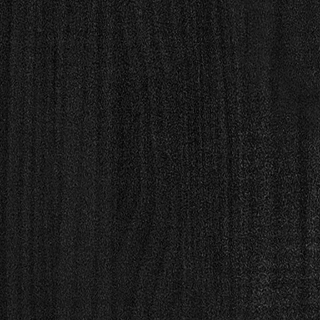 Ormarić za knjige / sobna pregrada crni 80x35x135 cm borovina