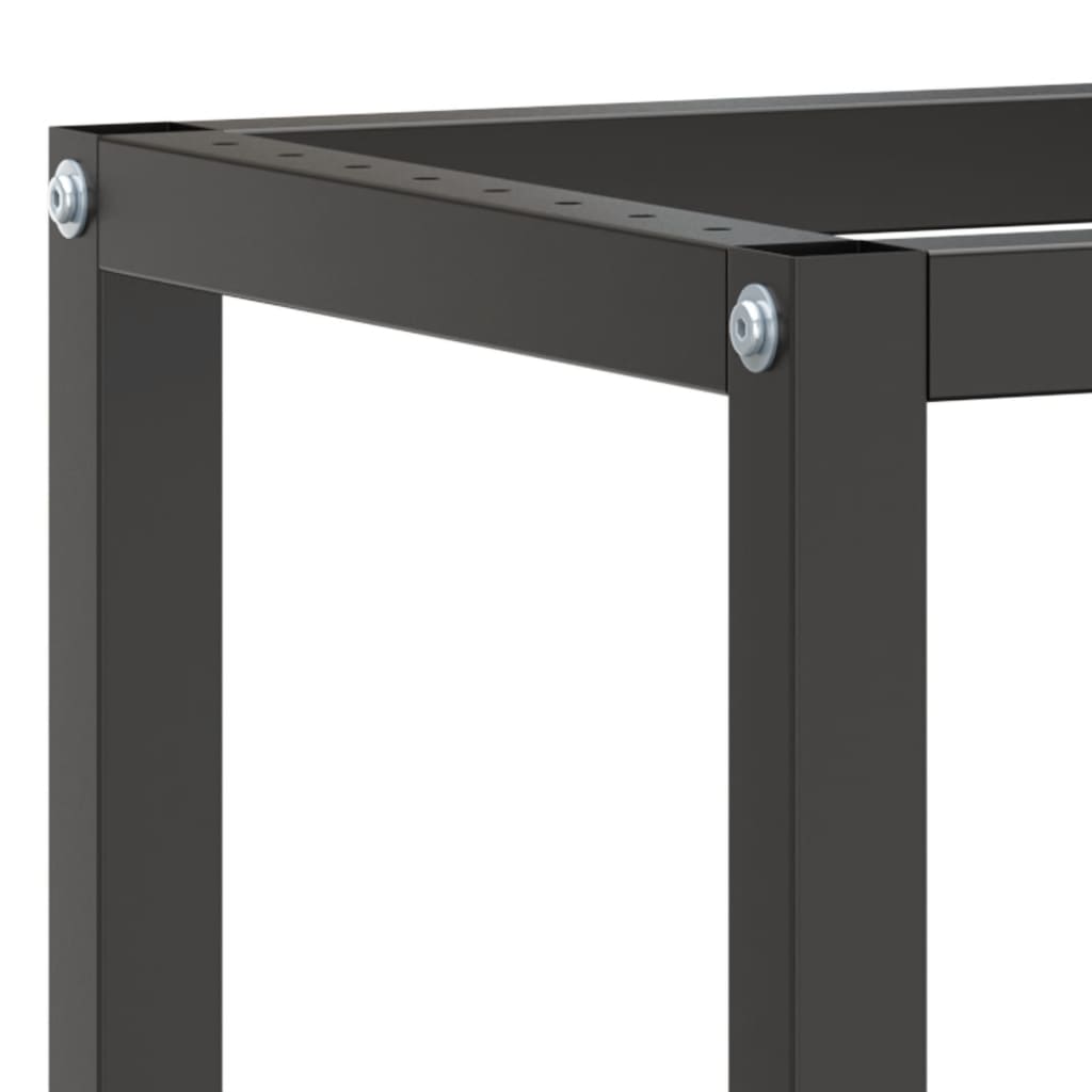 Okvir za radni stol mat crni i mat crveni 210x50x79 cm metalni