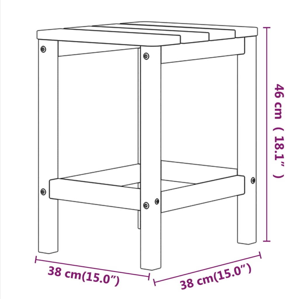 Vrtni stol Adirondack smeđi 38 x 38 x 46 cm HDPE