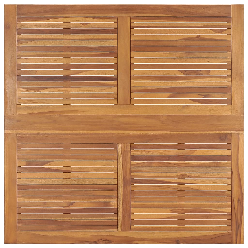 Sklopivi vrtni blagovaonski stol 110 x 110 x 75 cm od tikovine