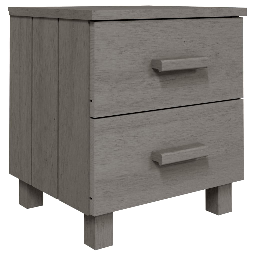 Noćni ormarići HAMAR 2 kom svjetlosivi 40x35x44,5 cm borovina