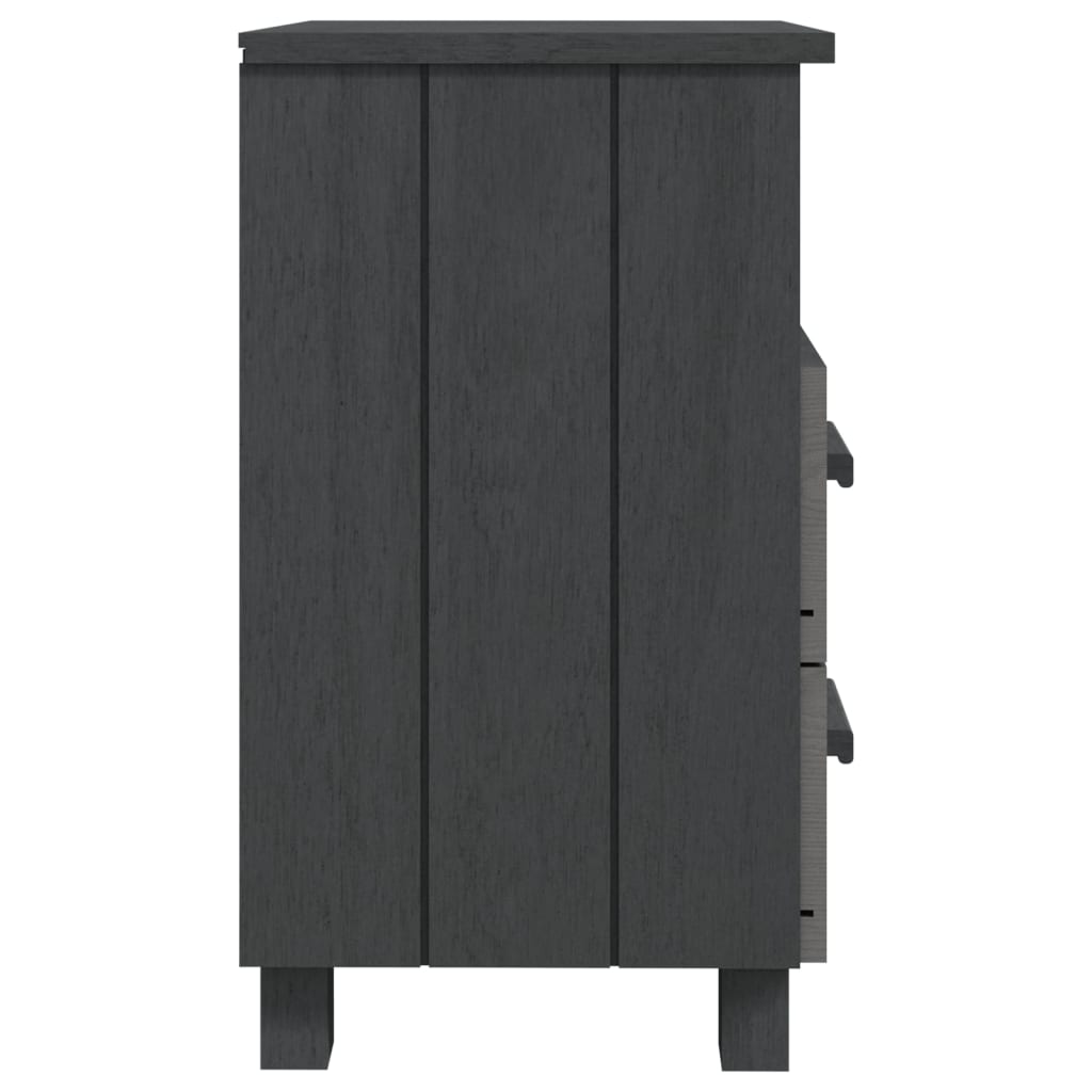 Noćni ormarići HAMAR 2 kom tamnosivi 40x35x62 cm od borovine