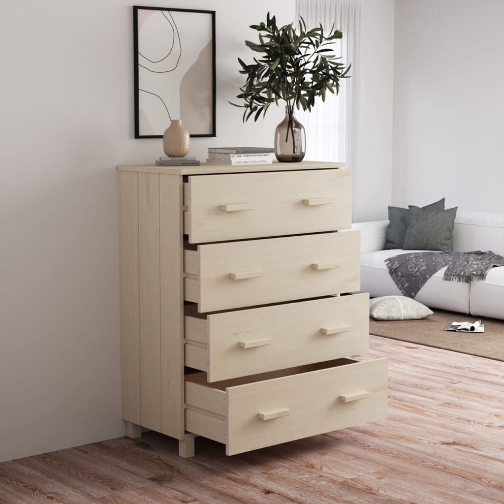 Komoda HAMAR boja meda 79 x 40 x 103,5 cm od masivne borovine
