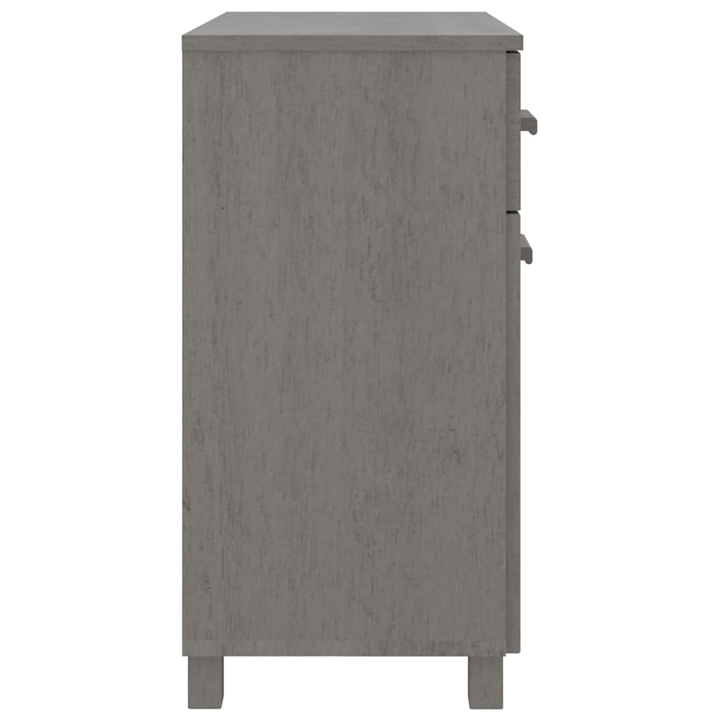 Komoda HAMAR svjetlosiva 79 x 40 x 80 cm od masivne borovine