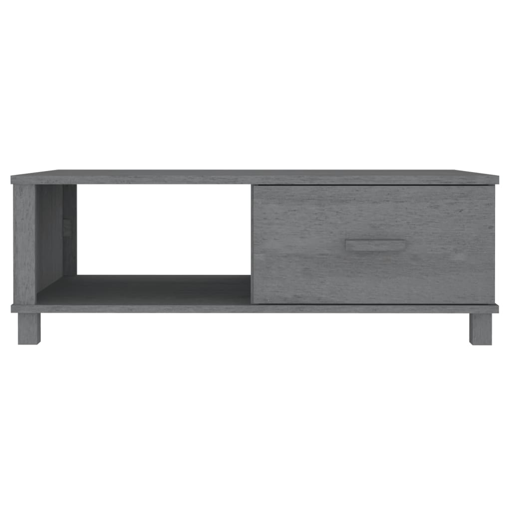 Stolić za kavu HAMAR tamnosivi 100x55x35 cm od masivne borovine