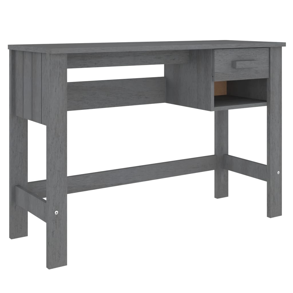 Radni stol HAMAR tamnosivi 110 x 40 x 75 cm od masivne borovine