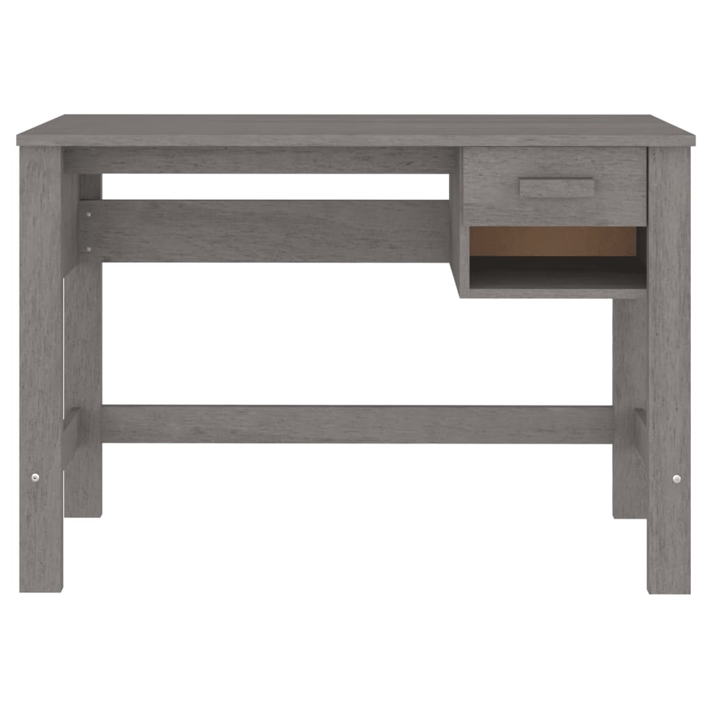 Radni stol HAMAR svjetlosivi 110 x 40 x 75 cm masivna borovina
