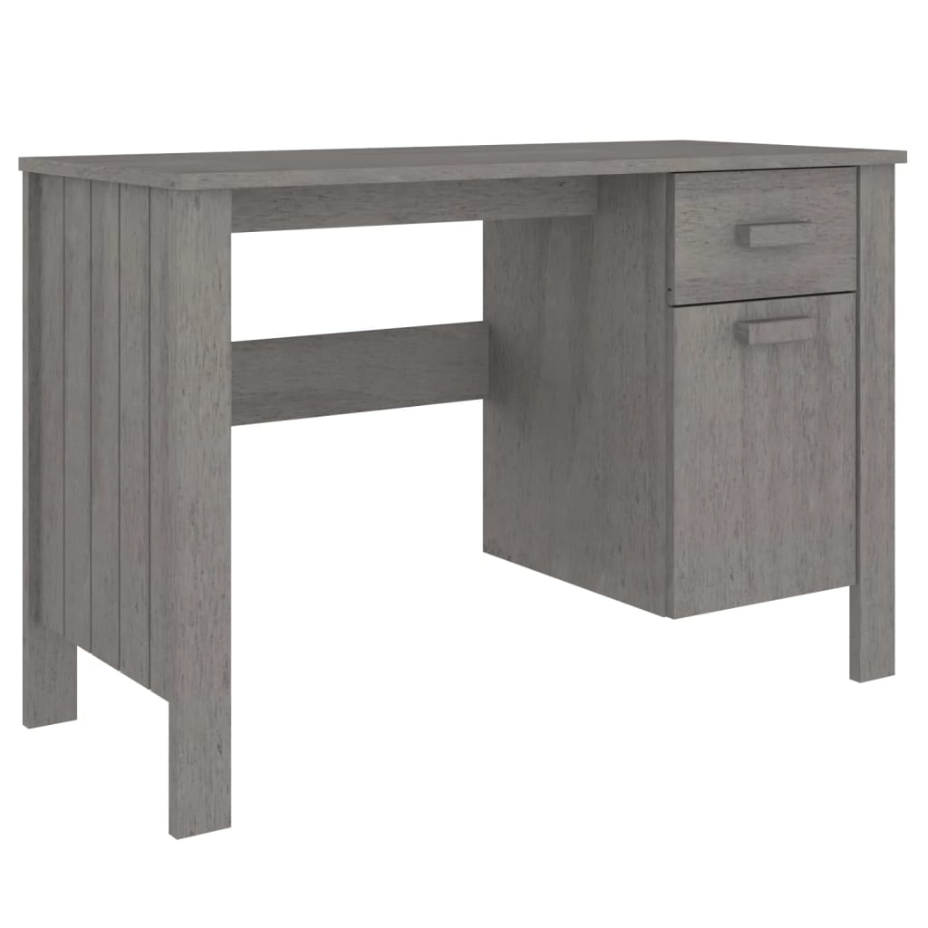 Radni stol HAMAR svjetlosivi 113 x 50 x 75 cm masivna borovina
