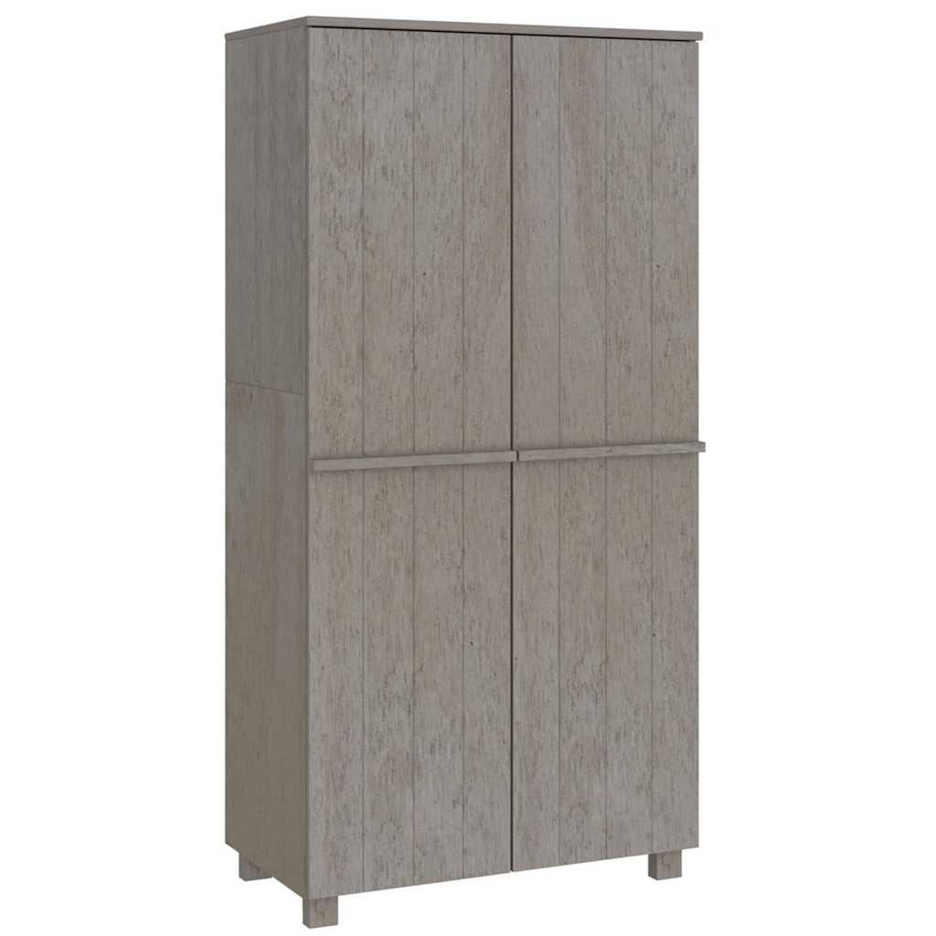 Ormar HAMAR svjetlosivi 89 x 50 x 180 cm od masivne borovine