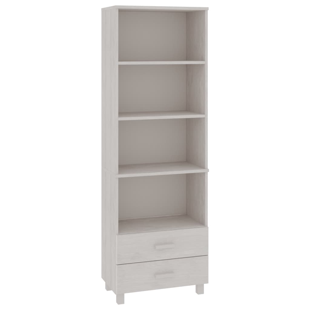 Visoka komoda HAMAR bijela 60 x 35 x 180 cm od masivne borovine