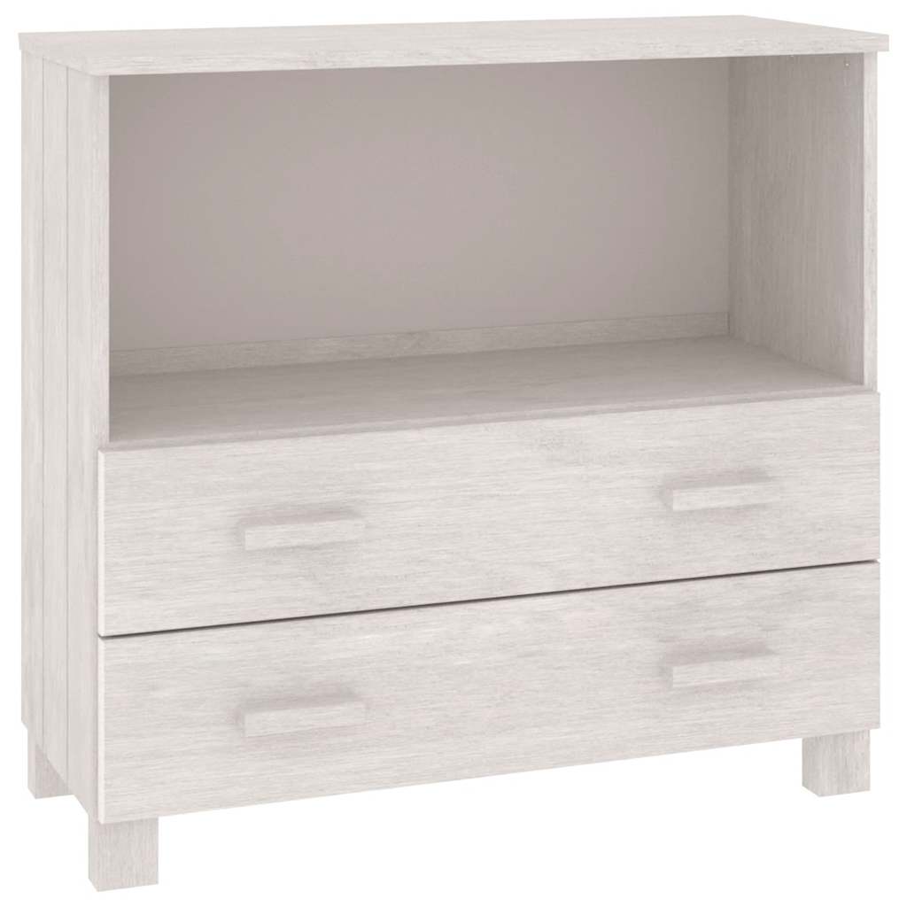 Komoda HAMAR bijela 85 x 35 x 80 cm od masivne borovine