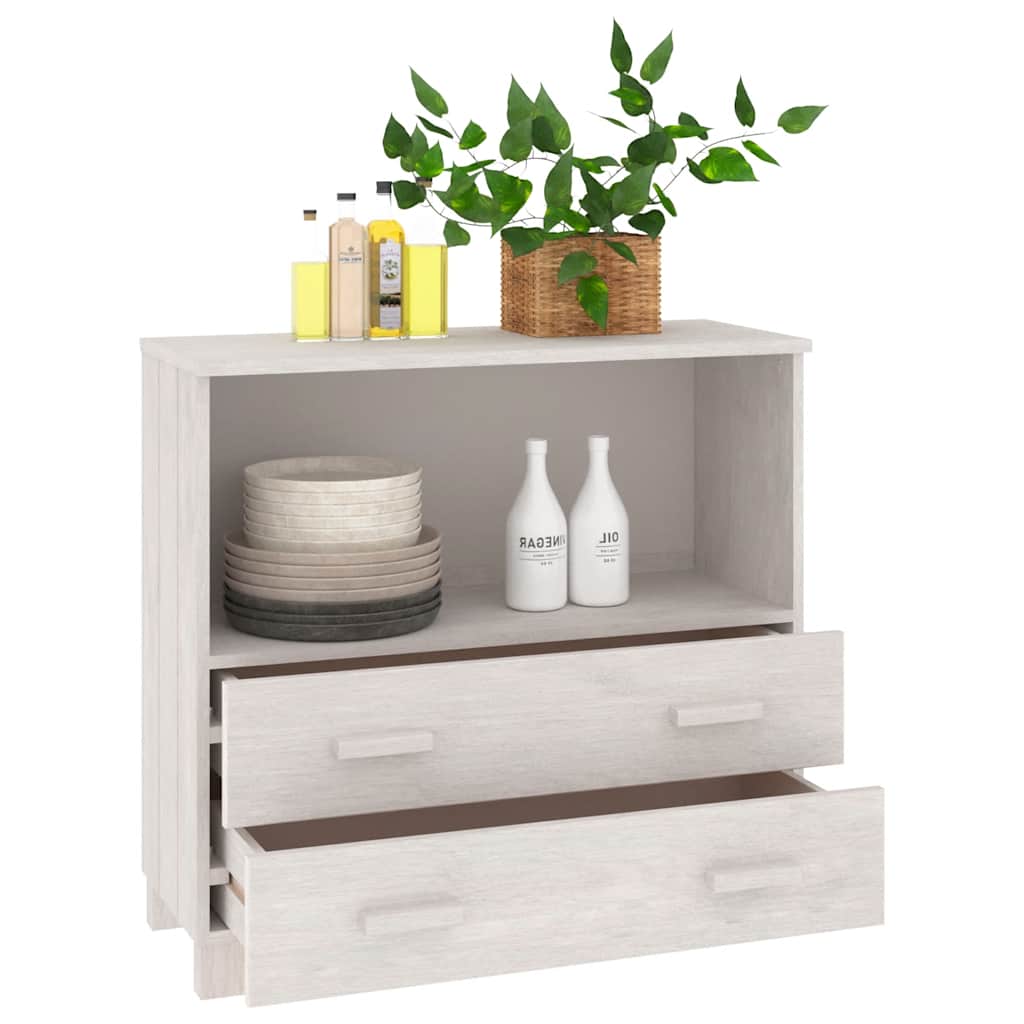 Komoda HAMAR bijela 85 x 35 x 80 cm od masivne borovine