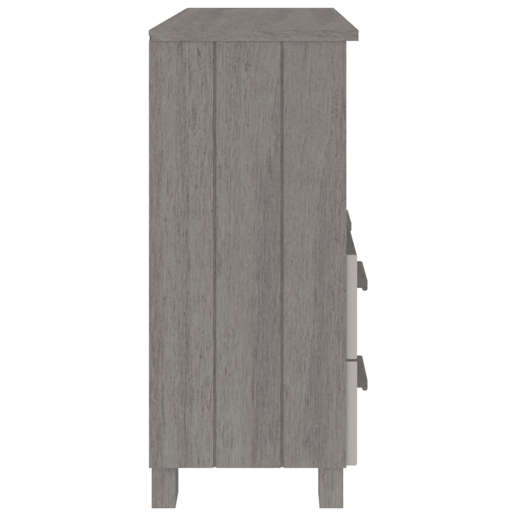Komoda HAMAR svjetlosiva 85 x 35 x 80 cm od masivne borovine
