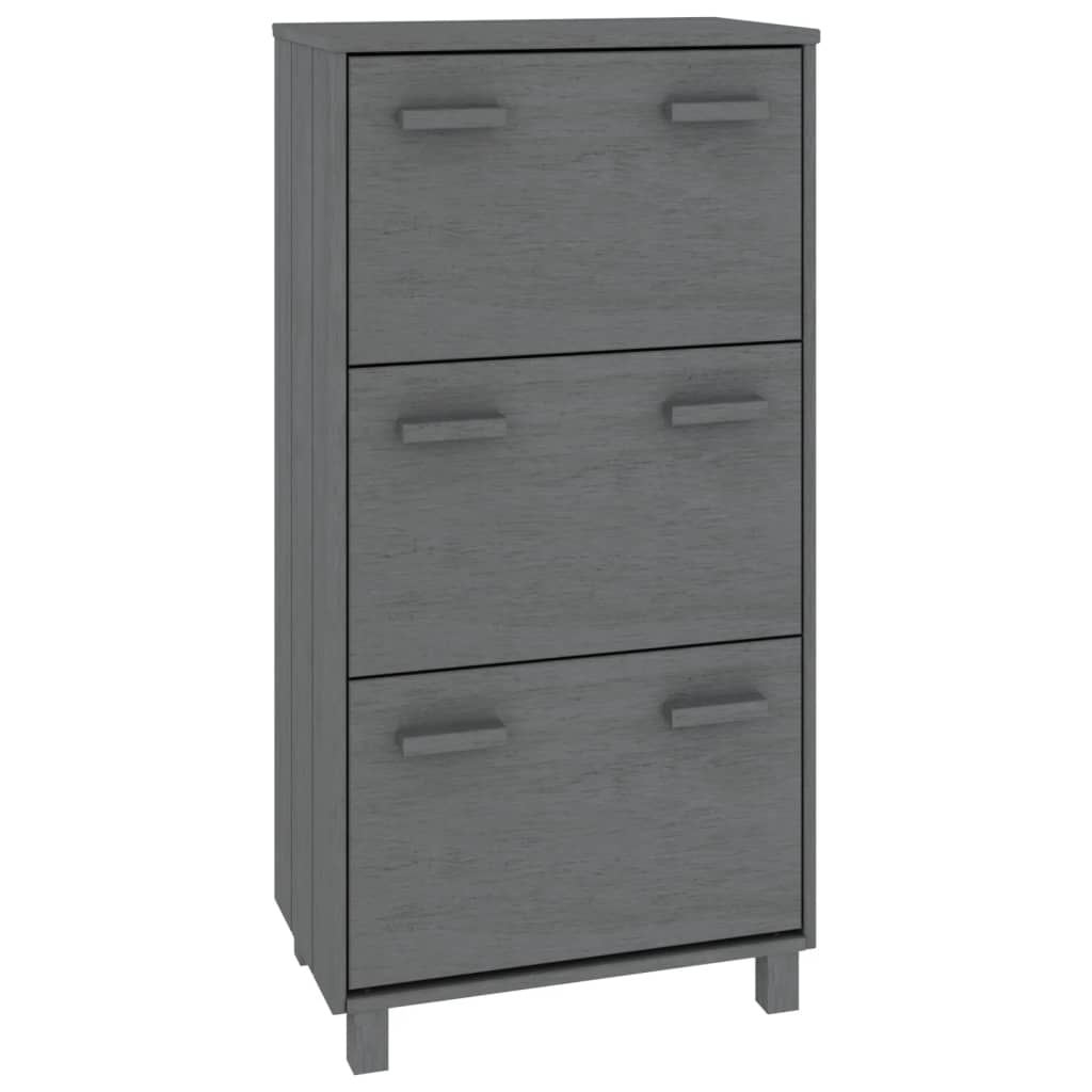 Ormarić za cipele HAMAR tamnosivi 59,5x35x117 cm od borovine