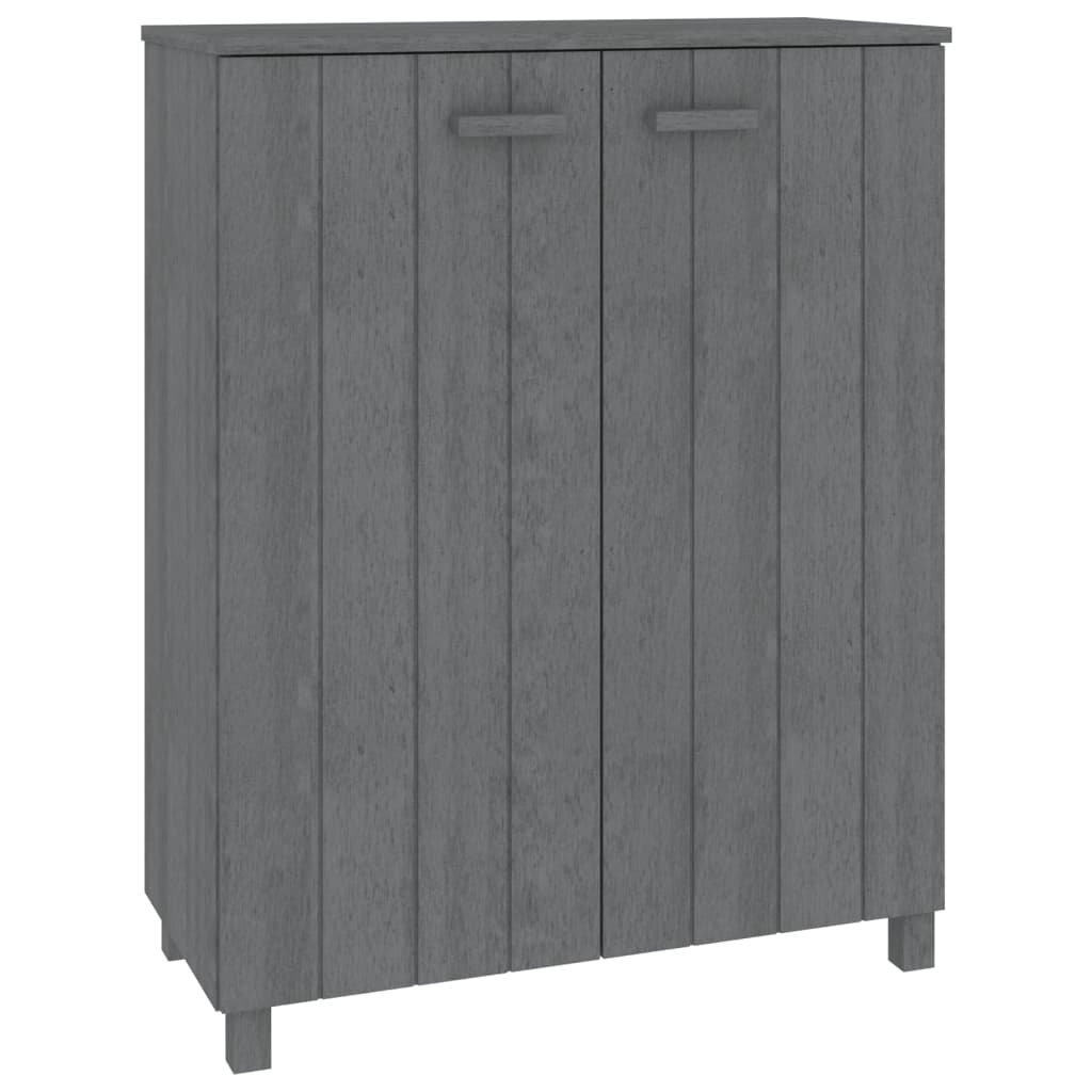 Ormarić za cipele HAMAR tamnosivi 85x40x108 cm masivna borovina