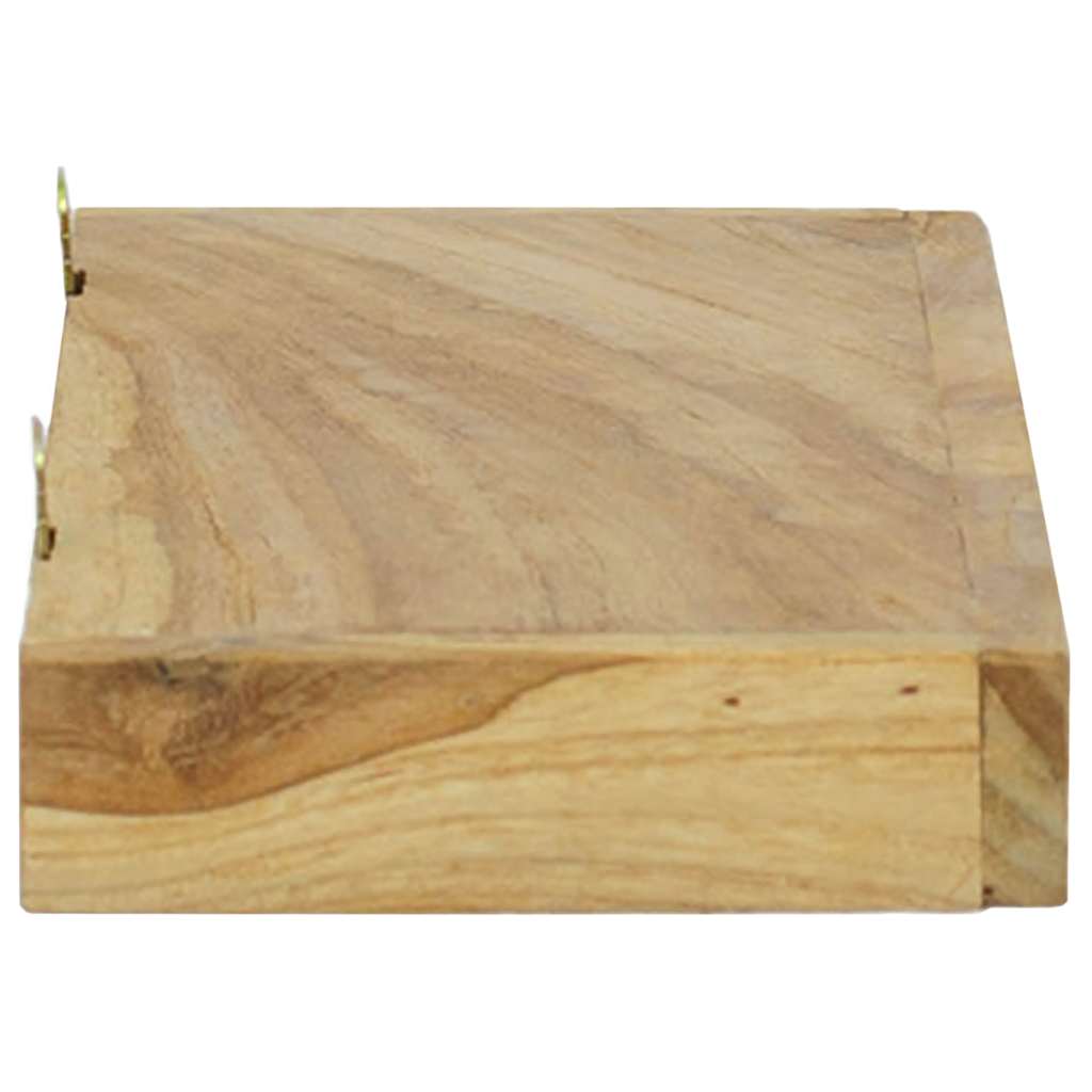 Zidne police 2 kom 40 x 15 x 4 cm od masivne tikovine