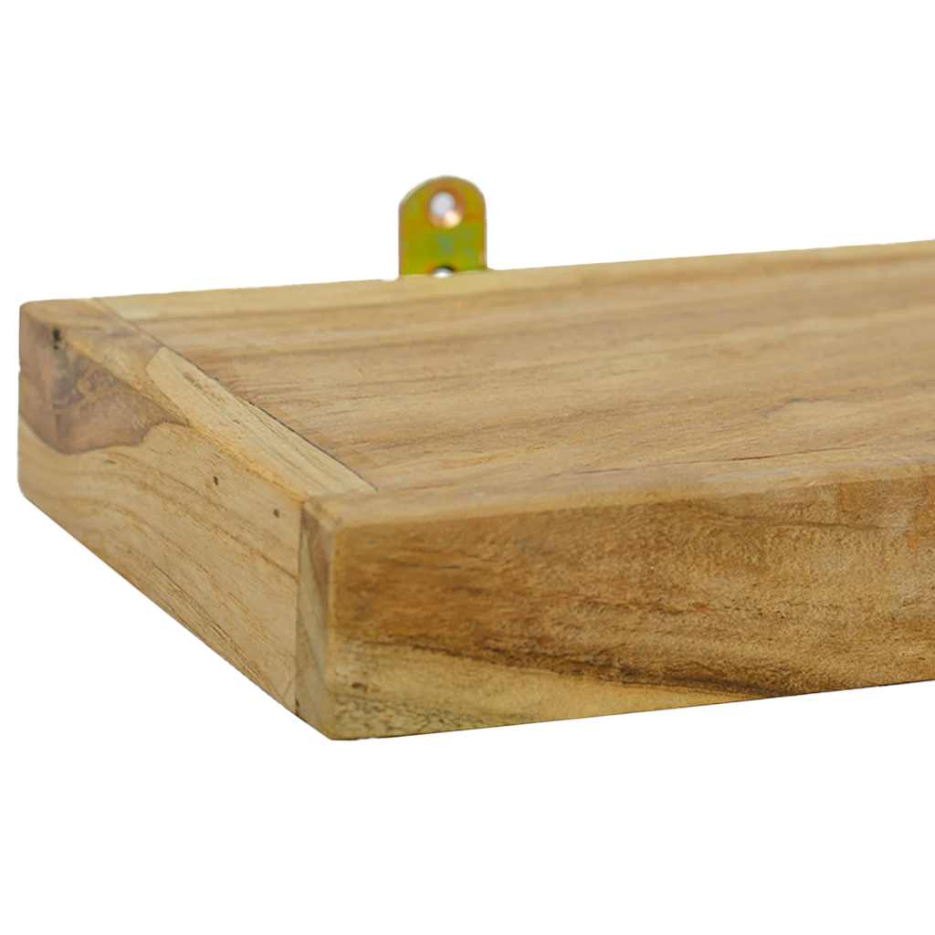 Zidne police 2 kom 40 x 15 x 4 cm od masivne tikovine