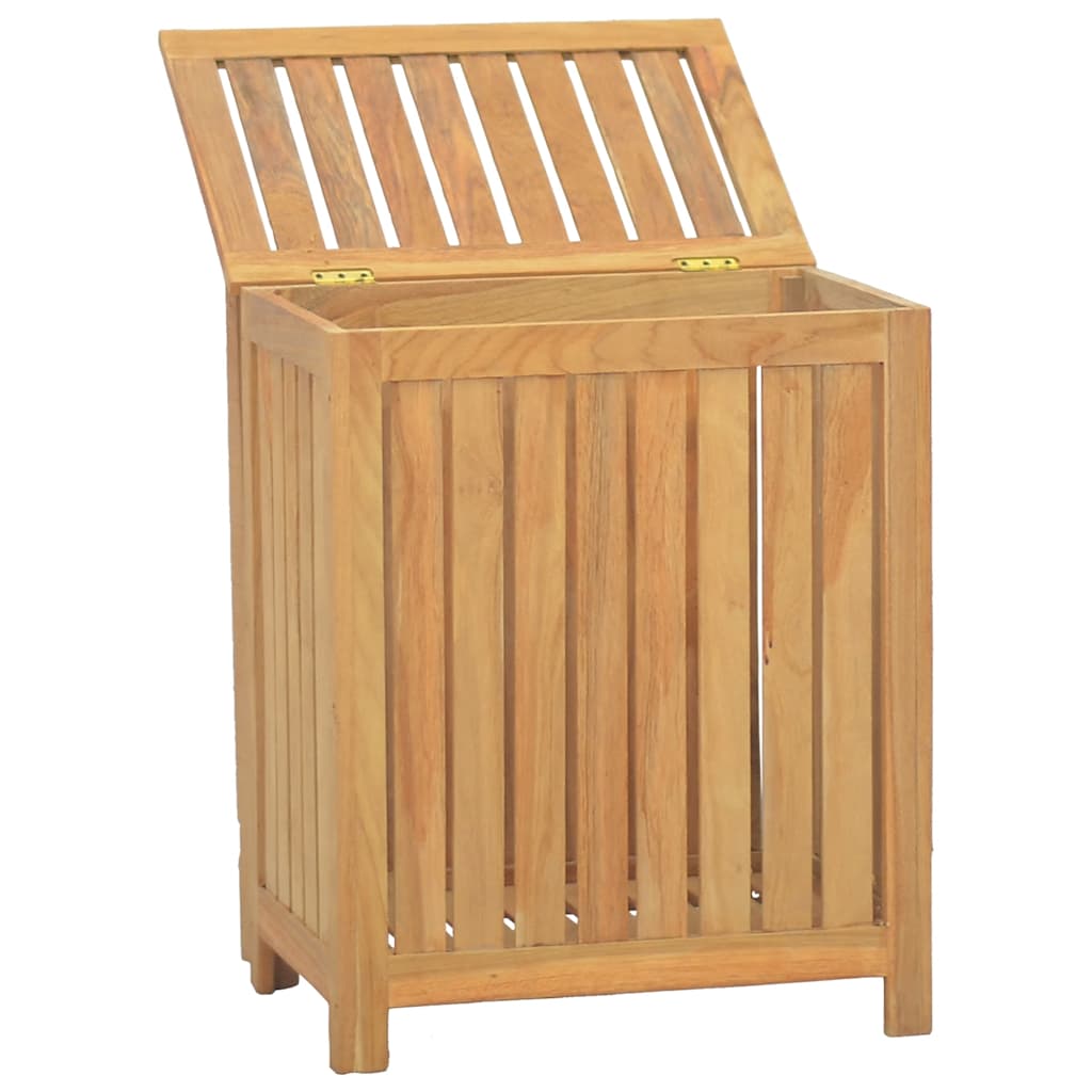 Košara za rublje 50 x 35 x 60 cm od masivne tikovine