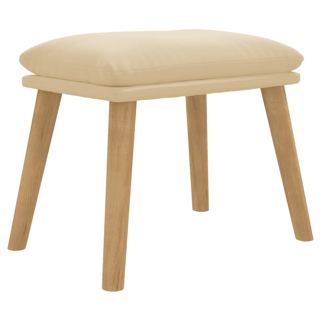 Tabure krem bijeli 45x29,5x35 cm baršunasti