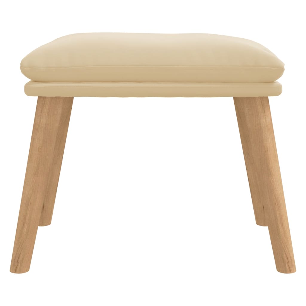 Tabure krem bijeli 45x29,5x35 cm baršunasti
