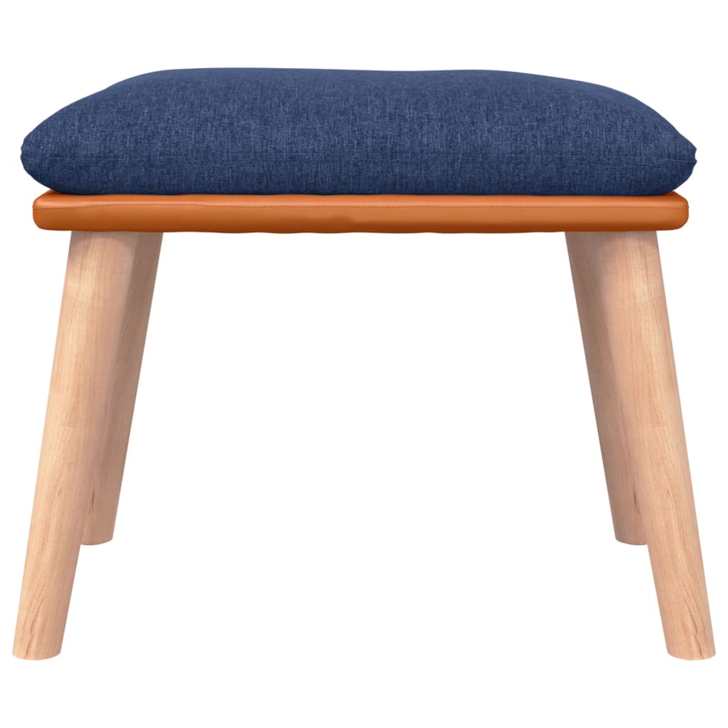 Tabure plavi 45x29,5x35 cm od tkanine i umjetne kože