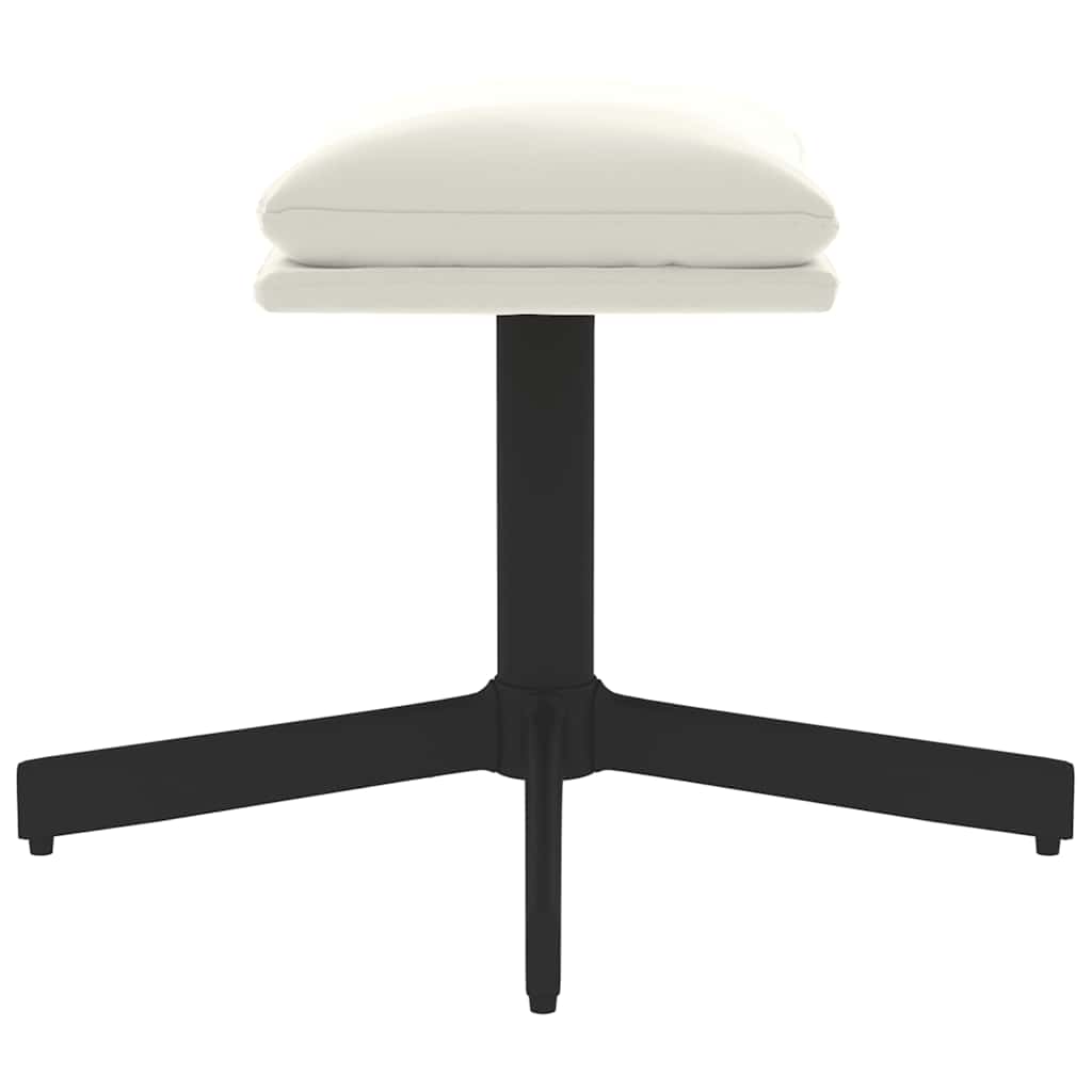 Tabure krem bijeli 60x60x36 cm baršunasti