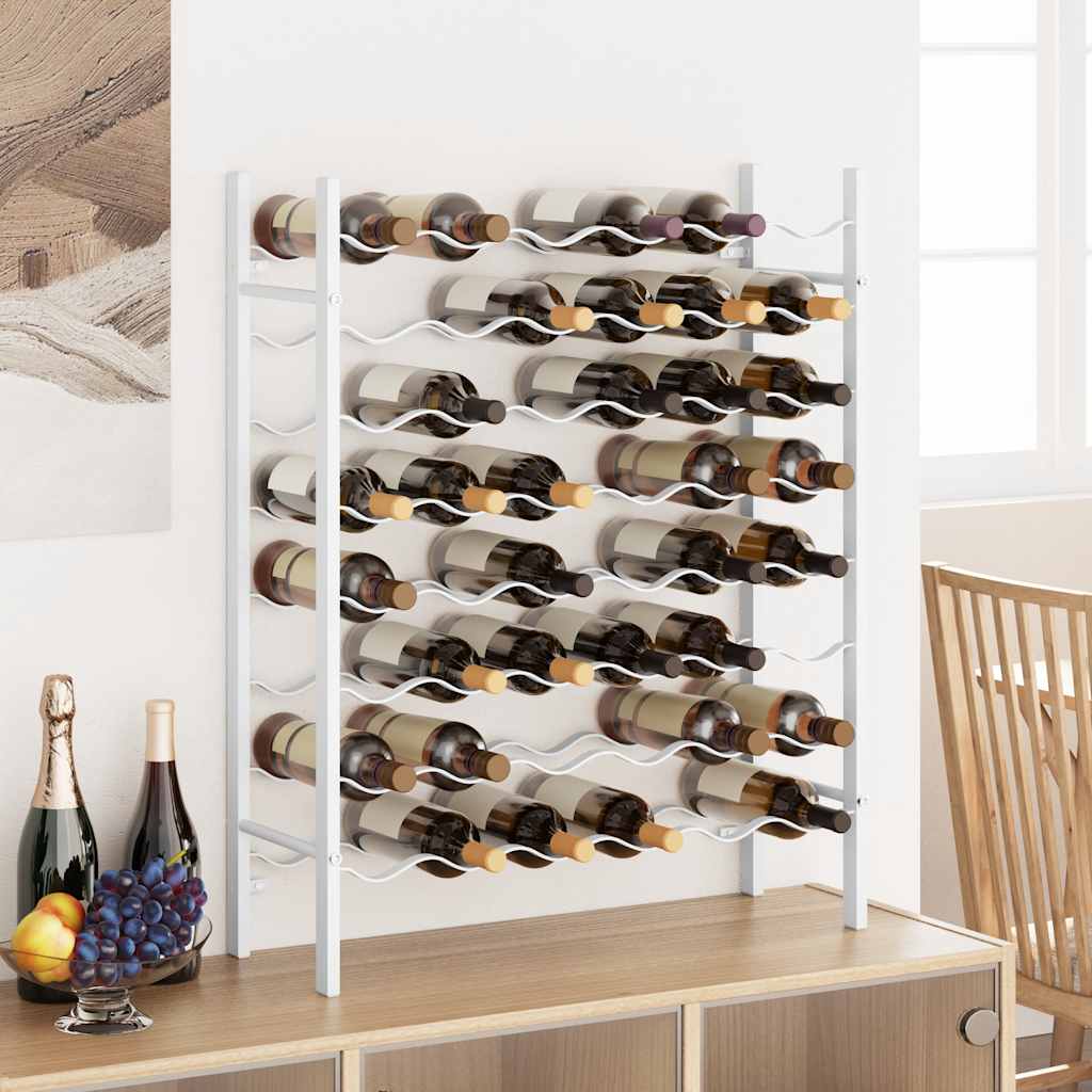 Stalak za vino za 48 boca bijeli metalni