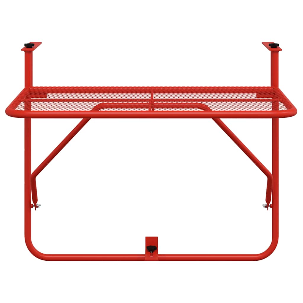 Balkonski stol crveni 60 x 40 cm čelični