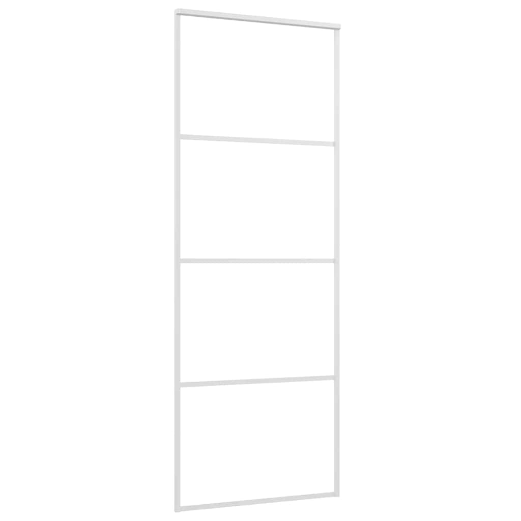 Klizna vrata od mutnog stakla ESG i aluminija 76x205 cm bijela