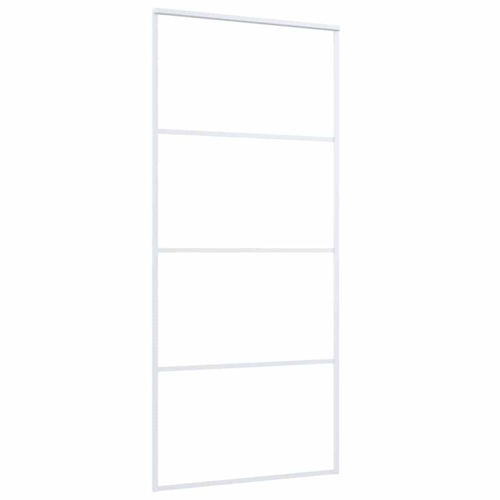 Klizna vrata od stakla ESG i aluminija 90 x 205 cm bijela