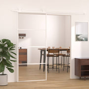 Klizna vrata od stakla ESG i aluminija 90 x 205 cm bijela