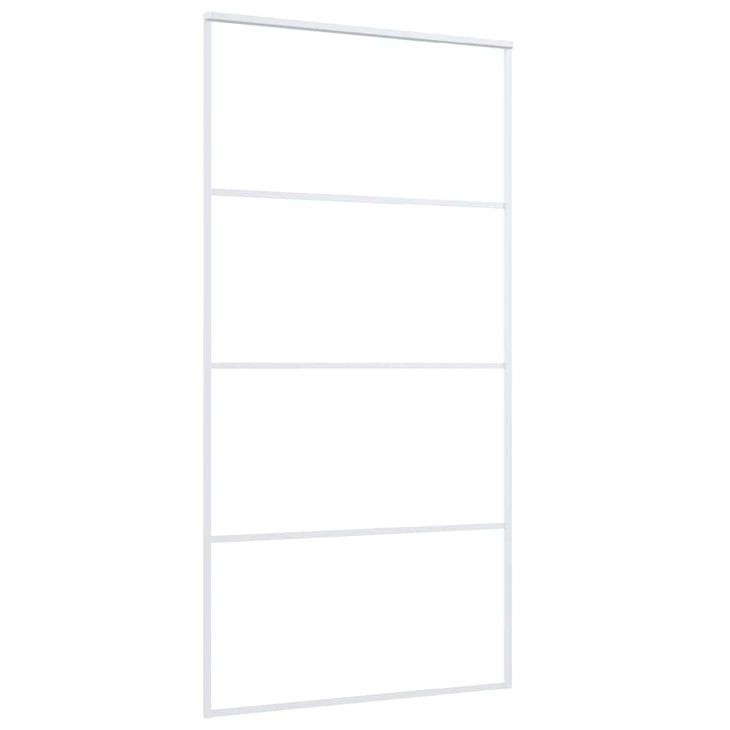 Klizna vrata od stakla ESG i aluminija 102,5 x 205 cm bijela