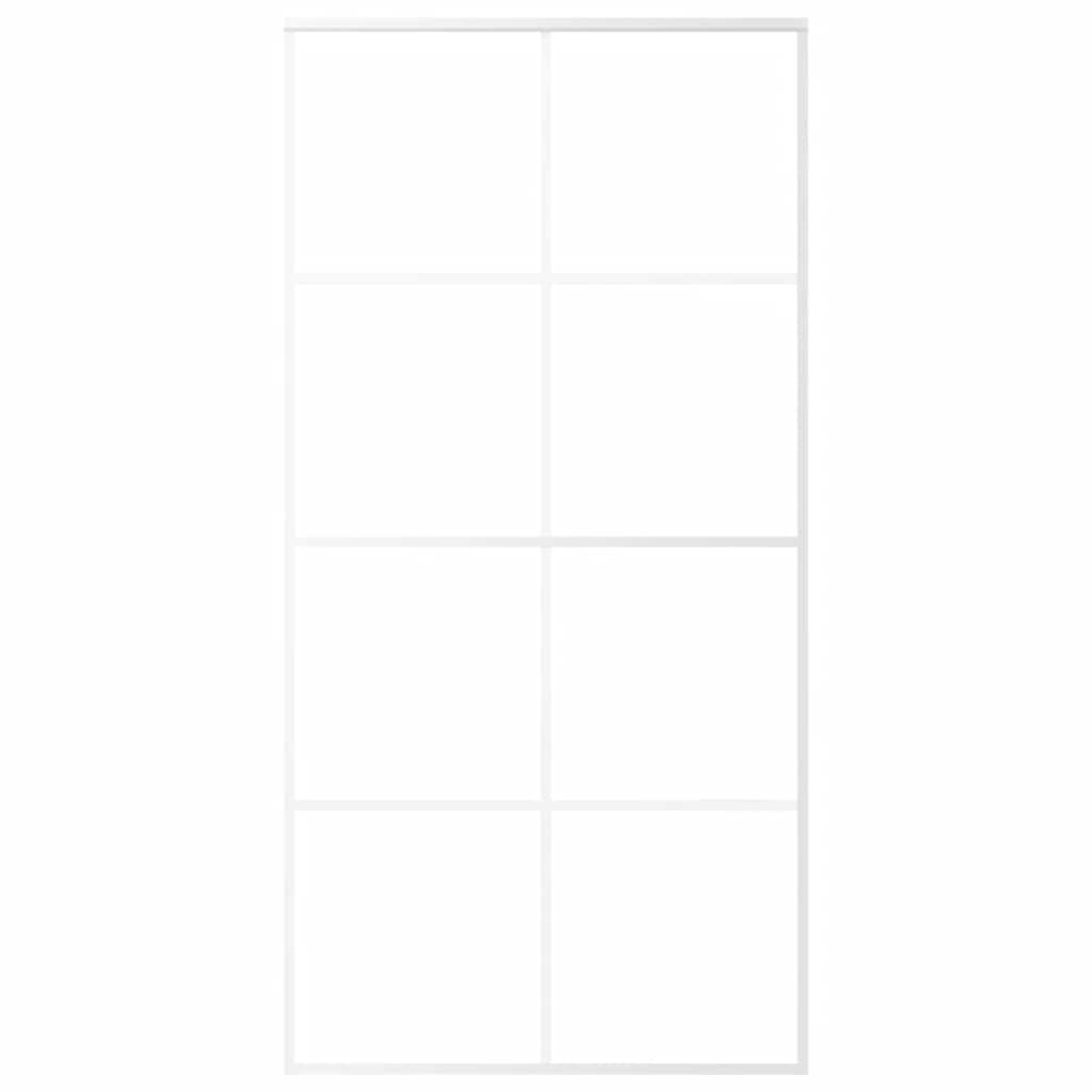 Klizna vrata od stakla ESG i aluminija 102,5 x 205 cm bijela