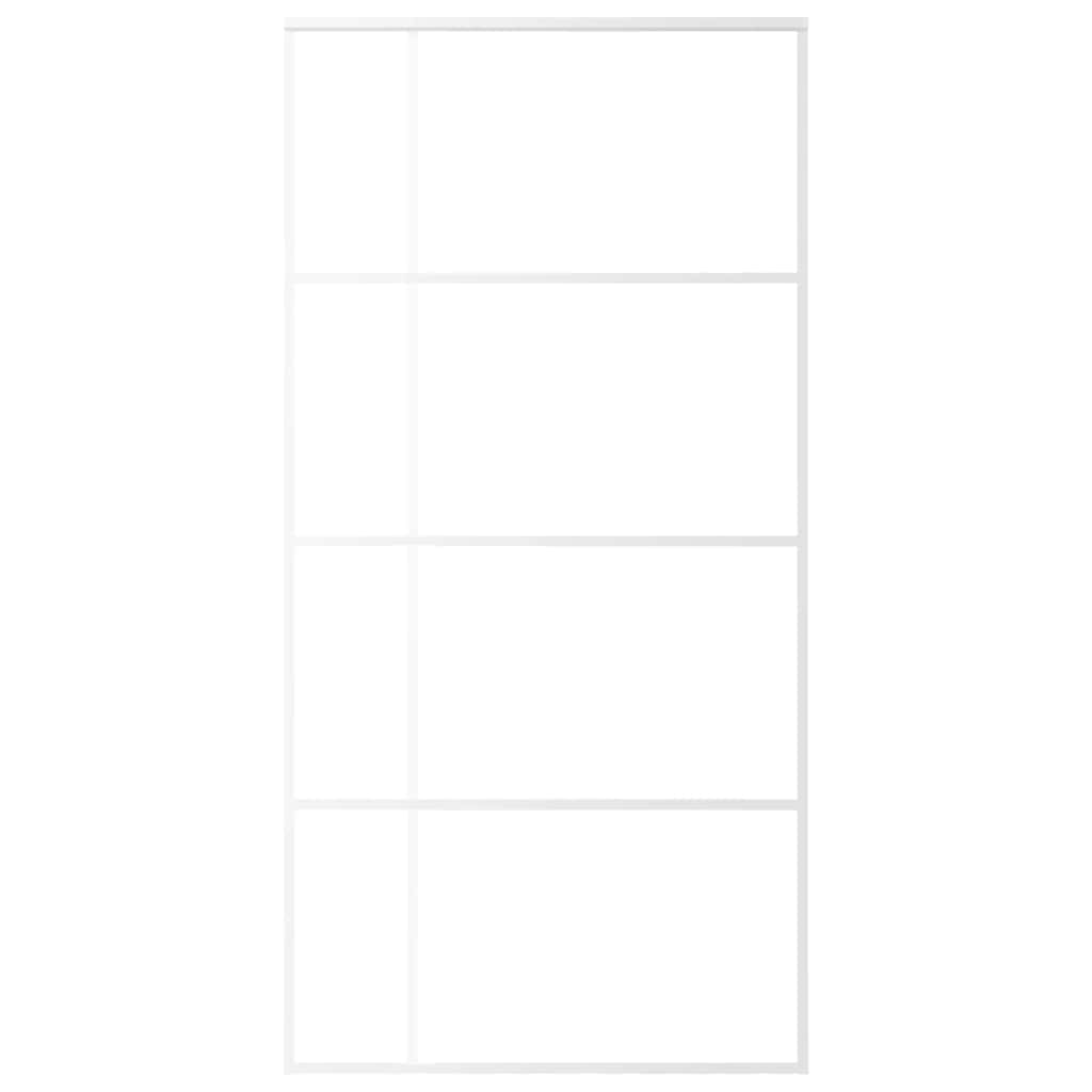 Klizna vrata od stakla ESG i aluminija 102,5 x 205 cm bijela